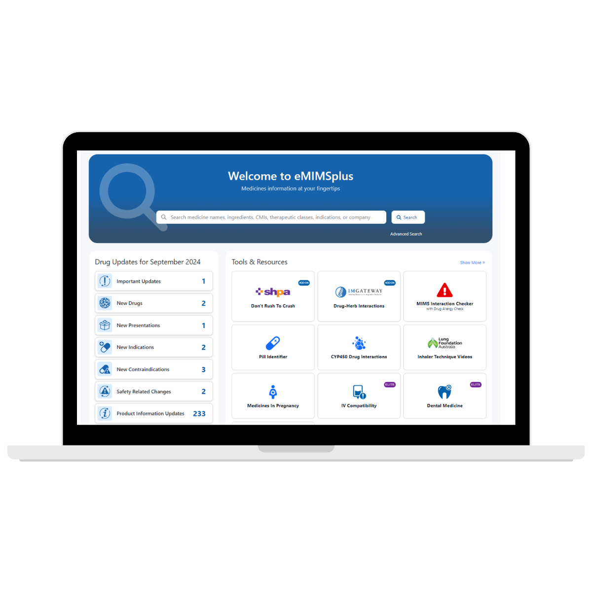 Emims Sample MIMS IVS Cloud bundle with eMIMSplus – MIMS Australia